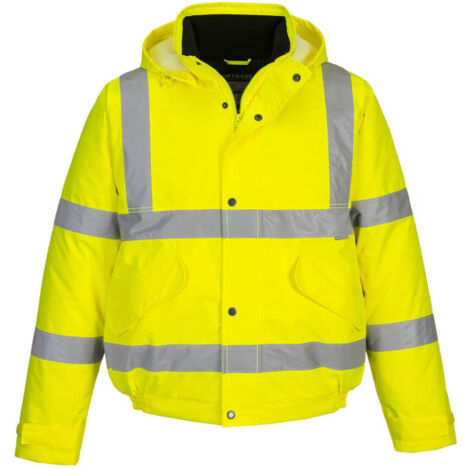 Cazadora de invierno Hi-Vis impermeable con capucha y cintas reflectantes S463 XXS amarillo