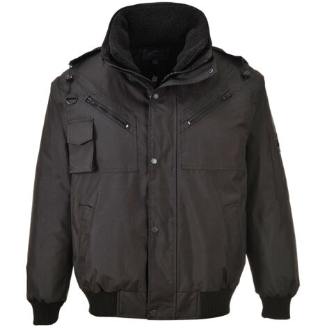Cazadora de protección 4 en 1 para lluvia PORTWEST F465 XL Negro