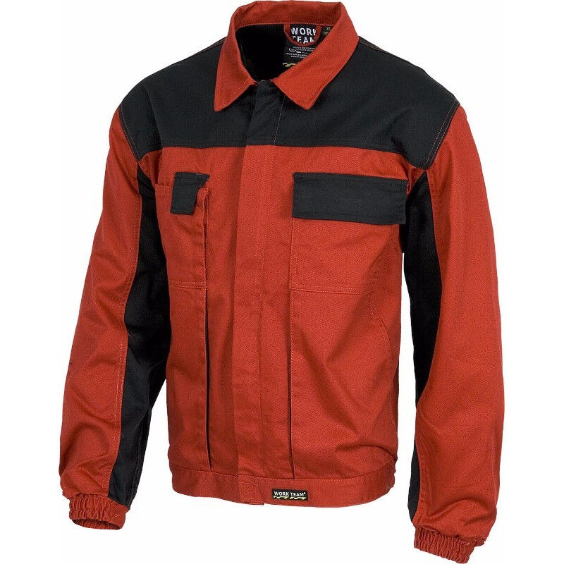 

Cazadora de piezas combinadas y ajuste en laterales WORKTEAM Future WF1100 | 54/56 - Rojo+Negro