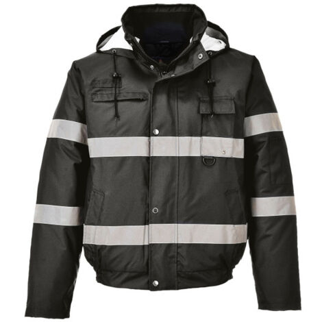 Cazadora impermeable tejido polar Bomber Iona Lite cuello doble función S434 XXXL Negro