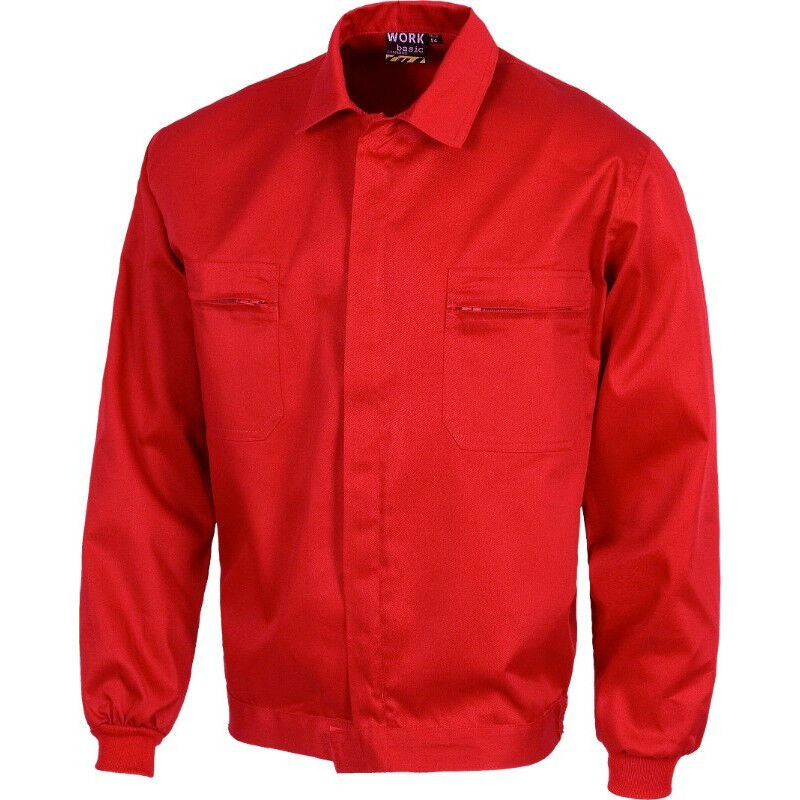 

Cazadora básica con cierre de cremallera de nylon oculta WORKTEAM B1102 | Rojo - 56