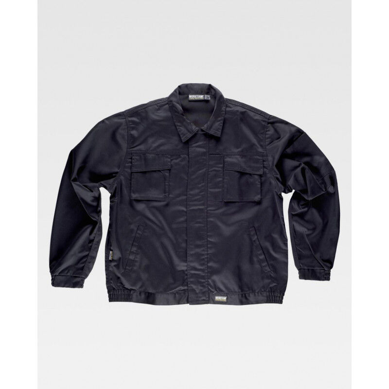 

Cazadora industrial de espalda con pliegues WORKTEAM B1109 | Negro - 62/64