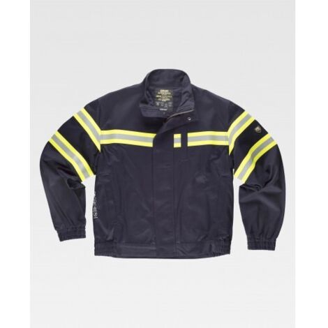Cazadora industrial en tejido modacrílico y fibra antiestática WORKTEAM B1198 XXL Azul marino