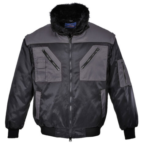 Cazadora Pilot bicolor multiusos tratamiento Texpel contra manchas PJ20 4XL Negro/Gris