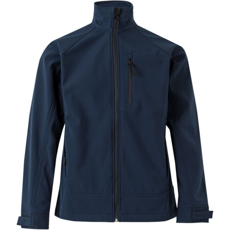 Cazadora softshell con forro polar azul navy talla l