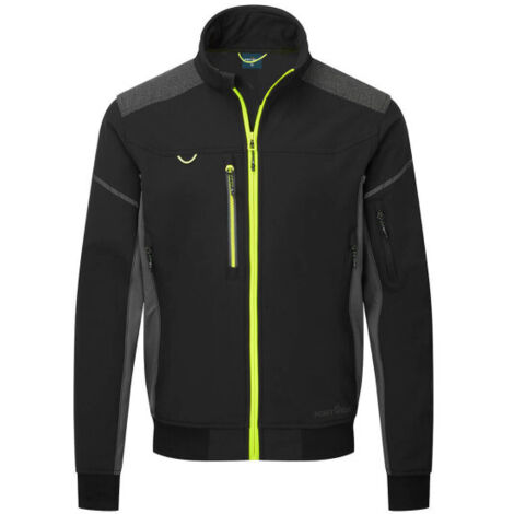 Cazadora Softshell en tejido Ripstop cortavientos EV4 (3 capas) EV464 M Negro Altos