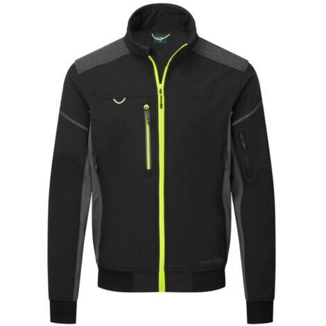Cazadora Softshell en tejido Ripstop cortavientos EV4 (3 capas) PORTWEST EV464 M Negro