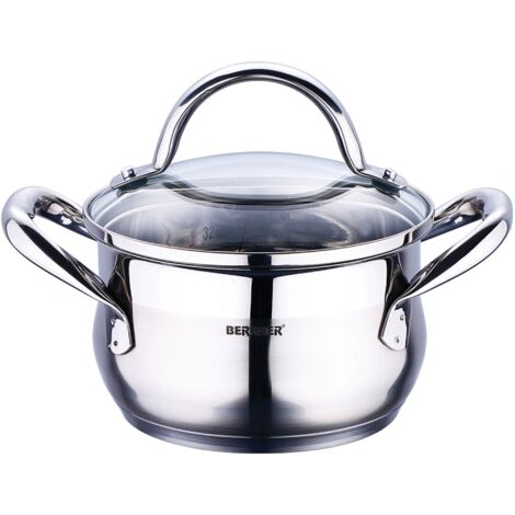 Cazo Bergner Gourmet acero inoxidable plateado 5,6 litros