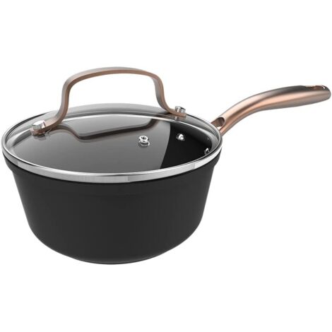 Cazo de 16 x 7,5 cm de aluminio forjado, de 1,3 L de capacidad. Con revestimiento antiadherente de alta calidad Platinum Plus Teflon® Nonstick Coating, 100 % libre de PFOA.