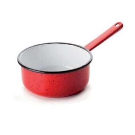 Cazo de acero esmaltado rojo Ibili 16 cm