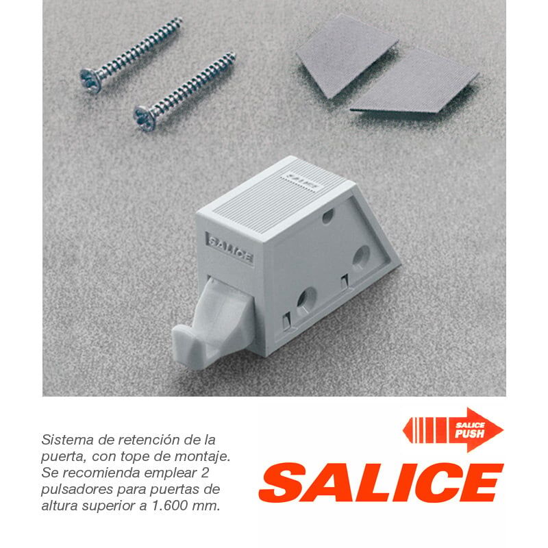 

Salice - Cazoleta Cierre Push Gris Sobrepuesta (DP29SNGI)