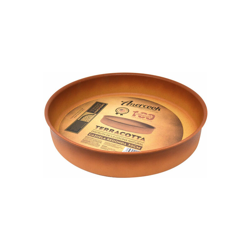 

Cazuela Baja sin Tapa Aluminio Forjado Terracota 32cm inducción