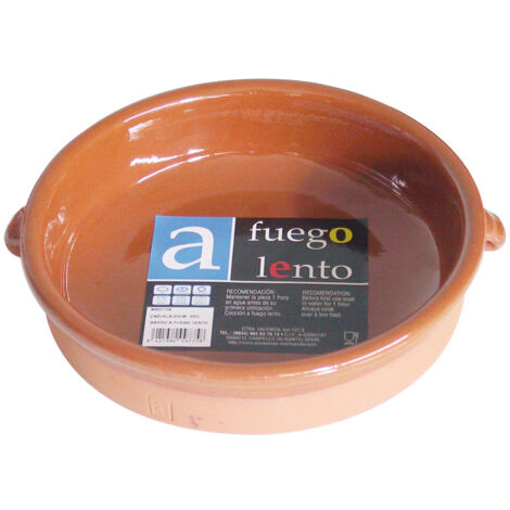 CAZUELA BARRO REDONDA 2 ASAS 25 CM. -