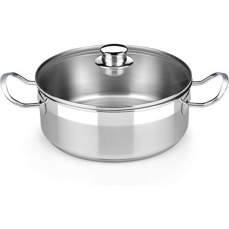 CAZUELA BRA A340334 22CM C/TAPA CRISTAL PROFESION