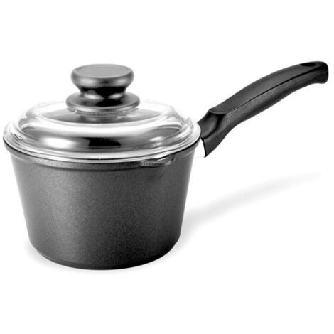 Cazuela de 1 mango con tapa de 16 cm Extrablack Risoli
