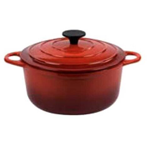 Cazuela de hierro fundido redonda con tapa Cop Normandie de 26 cm, mango