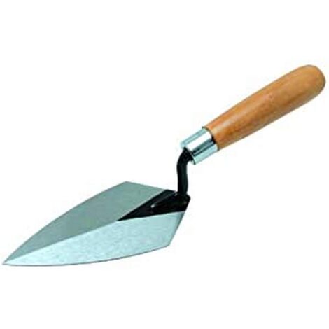 Cazzuola a punta Marshalltown con manico in legno duro, in acciaio, dimensioni: 178x76 mm