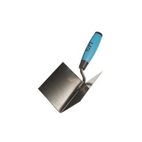 Cazzuolino inox per angoli interni  con manico in gomma ft