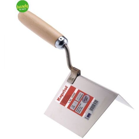 Cazzuolino Kapriol angoli esterni piano acciaio 110 mm inox manico legno