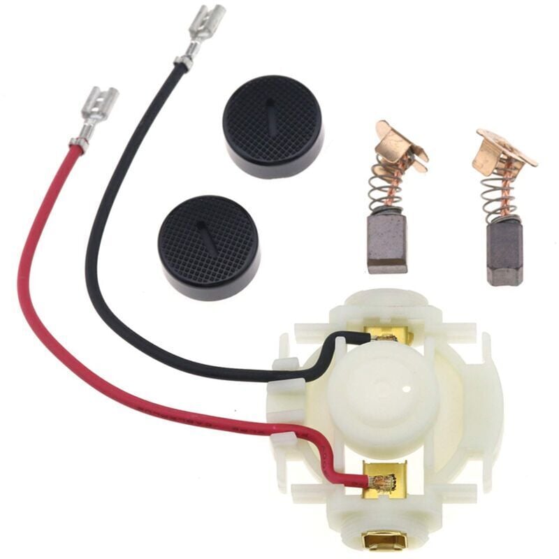 Image of CB430 Kohlebürstenhalter-Set & Abdeckungen & Bürsten für Makita BGA450 BGA452 DGA452