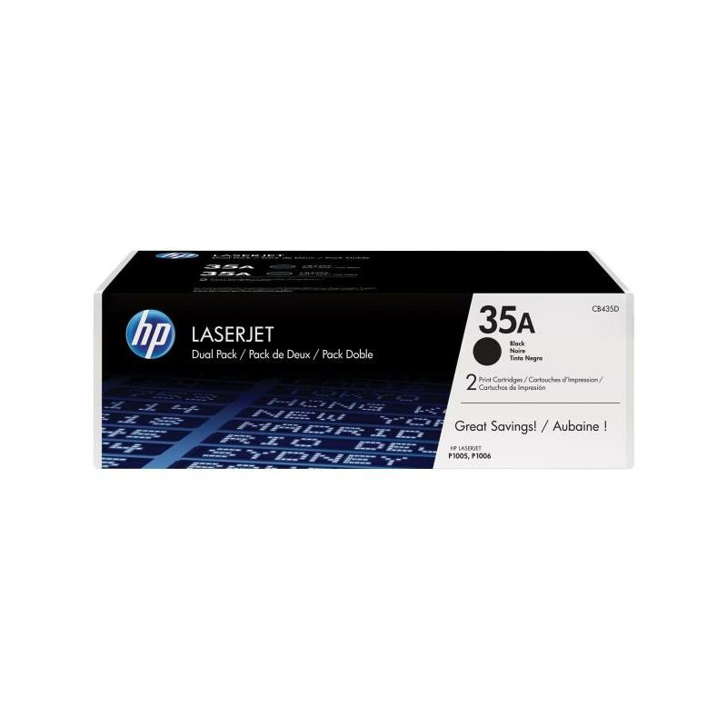 Image of Hewlett Packard - Hp CB435AD Toner Originale Nero per hp CB436AD Capacità 1500 Pagine