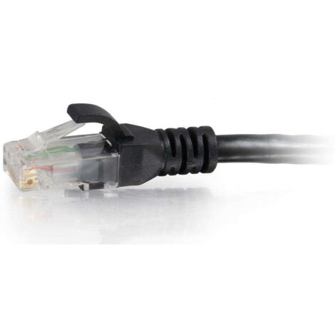 Cbl/0.3M Black CAT6 Snagless UTP Patch C2G Cat6 Booted Unshielded (UTP) Network Patch Cable - Cordon de raccordement - RJ-45 (M) pour RJ-45 (M) - 30 cm - UTP - CAT 6 - moulé, sans crochet, bloqué - no
