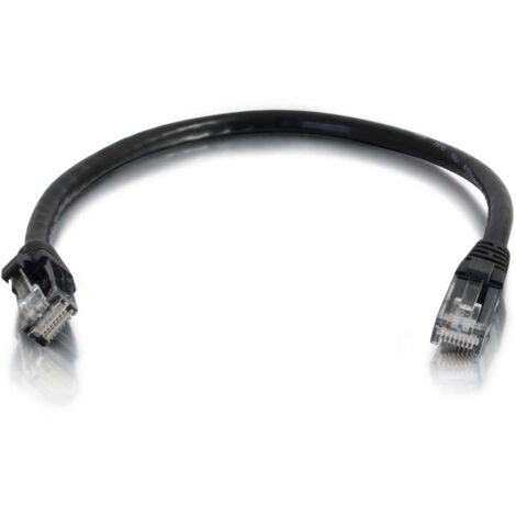 Cbl/2M Black CAT6 PVC Snagless UTP Patch C2G Cat6 Booted Unshielded (UTP) Network Patch Cable - Cordon de raccordement - RJ-45 (M) pour RJ-45 (M) - 2 m - UTP - CAT 6 - moulé, sans crochet, bloqué - no