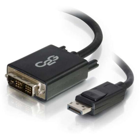 Cbl/2m DisplayPort M to DVI M BLK C2G 2m DisplayPort to Single Link DVI-D Adapter Cable M/M - DP to DVI - Black - Câble DisplayPort - DisplayPort (M) pour DVI-D (M) - 2 m - noir