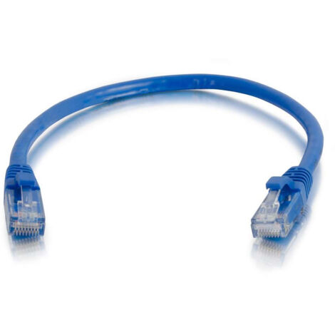 Cbl/2M Mlded/Btd Blue CAT5E PVC UTP PAT C2G Cat5e Booted Unshielded (UTP) Network Patch Cable - Cordon de raccordement - RJ-45 (M) pour RJ-45 (M) - 2 m - UTP - CAT 5e - moulé, sans crochet, bloqué - b