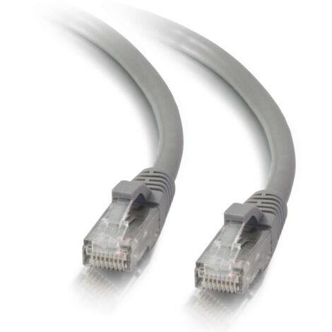 Cbl/2M Mlded/Btd Grey Cat5E PVC UTP PAT C2G Cat5e Booted Unshielded (UTP) Network Patch Cable - Cordon de raccordement - RJ-45 (M) pour RJ-45 (M) - 2 m - UTP - CAT 5e - moulé, sans crochet, bloqué - g