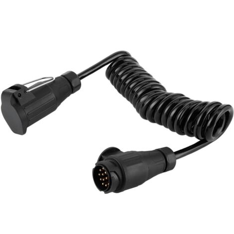 Cble adaptateur 13 broches à 13 broches, rallonge de prise de remorque, cordon à ressort pour voiture, caravane, camping-car