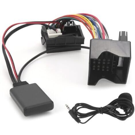 Cble adaptateur audio Bluetooth 5.0 AUX-IN pour voiture Citroen C2/ C3/ C4/ C5/ C6 avec microphone