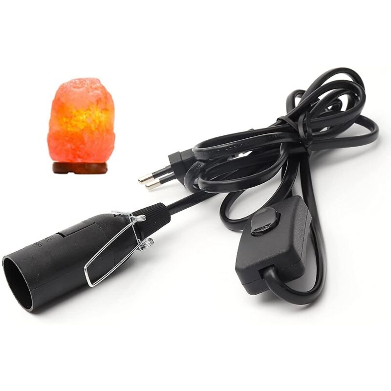 Câble avec interrupteur pour lampe à sel - 1,8 m - Douille pour lampe de sel