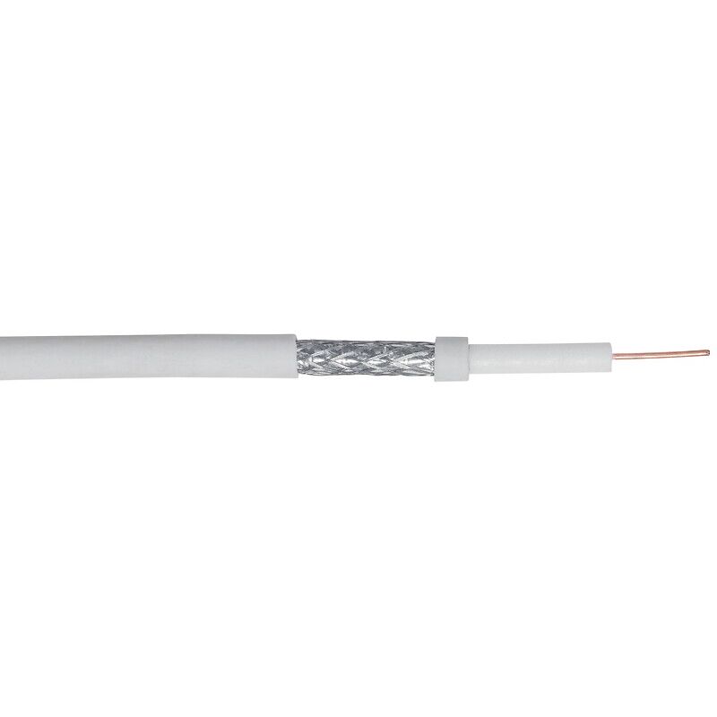 Câble coaxial 17 vatc blanc en couronne de 100 mètres