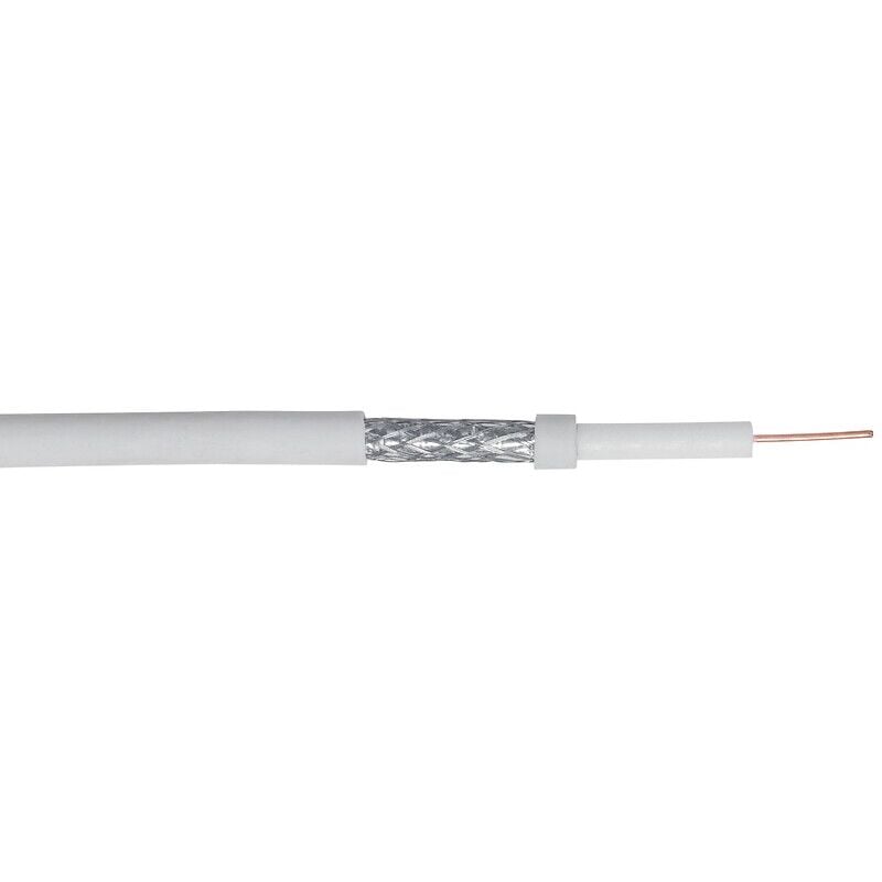 Id Cables - Câble coaxial 19 vatc blanc en couronne de 100 mètres
