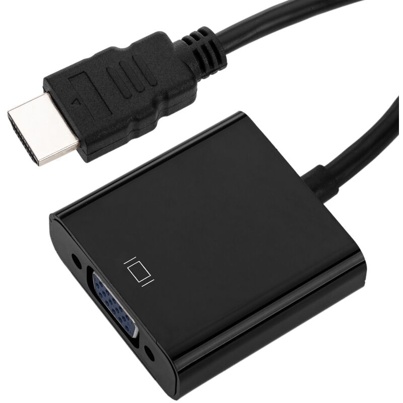 Cablemarkt - Câble convertisseur hdmi mâle vers vga femelle noir de 10 cm