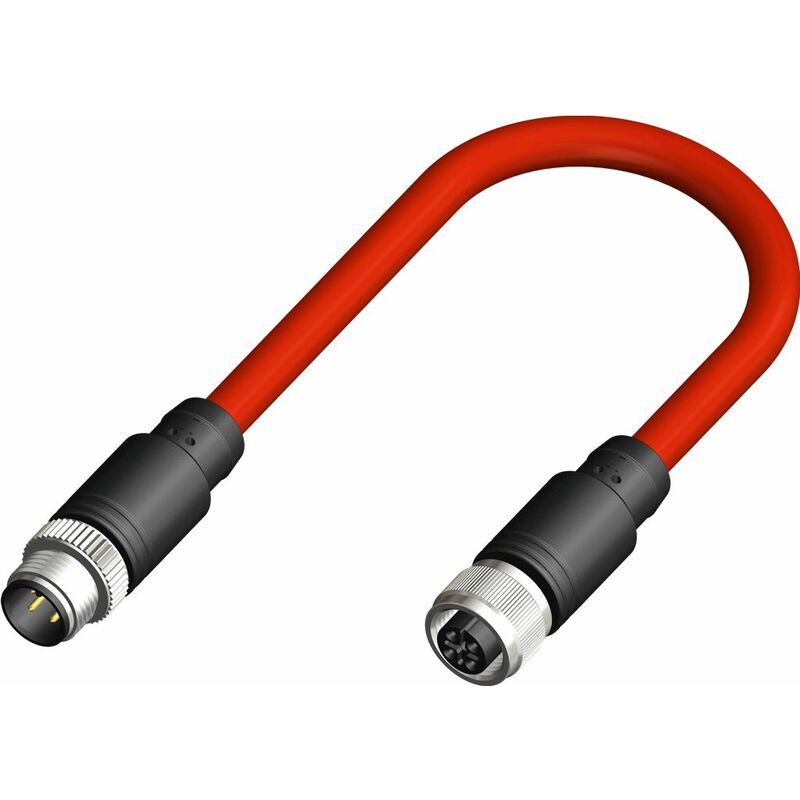 Rs Pro - Câble d'actionneur 3 conducteurs , M12 Femelle vers M12 Mâle, 2m ( Prix pour 1 )