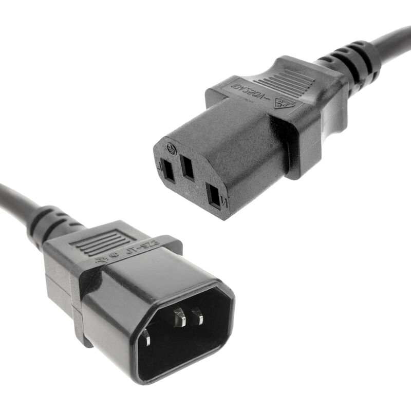 Cablemarkt - Câble d'alimentation IEC-60320 Connecteur C13 femelle vers C14 mâle 5 mètres 3x1.5mm²
