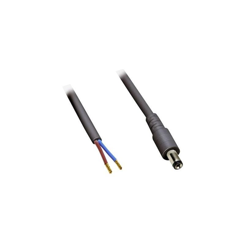 Tru Components - câble de connexion basse tension TC-2511300 dc mâle - extrémités de câble ouvertes 5.50 mm 2.50 mm 1 m