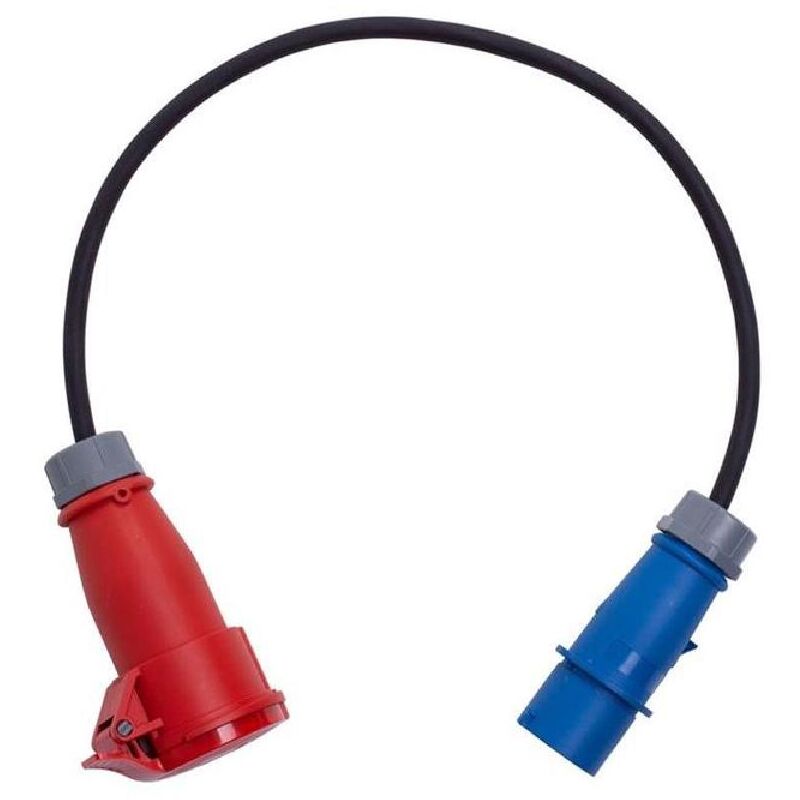 Cable Adaptateur Prise Vehicule Electrique Cee Bleue vers Prise Cee Rouge