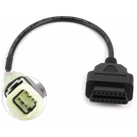 cble De Diagnostic Obd2 Obdii 4 Broches Vers 16 Broches Compatible Avec Moto Yama Ha Vers