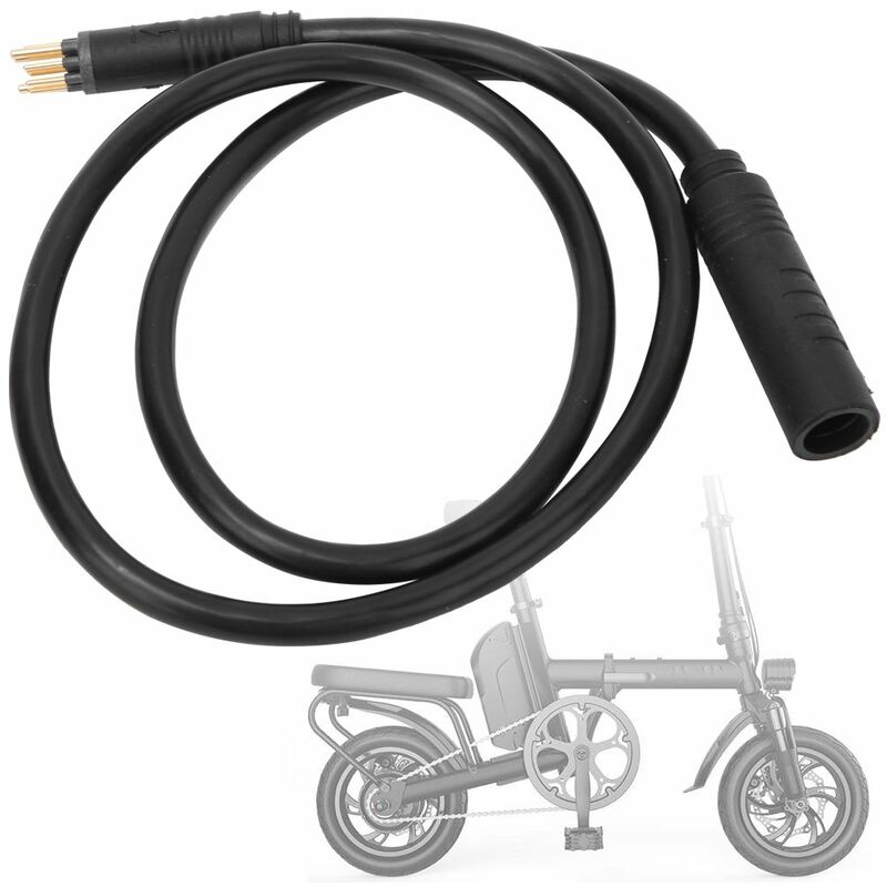 Cble d'extension de moteur de roue à 9 broches pour vélo électrique femelle à mle accessoire de vélo électrique (1.5*600mm)