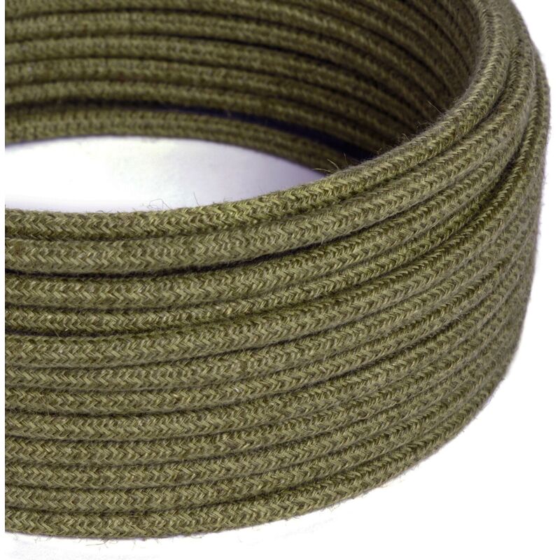 Corde d'éclairage électrique Écorce de jute brune - The Original Creative Cables, pour la fabrication de lampes à monter soi-même - RN26 - 1 mètre