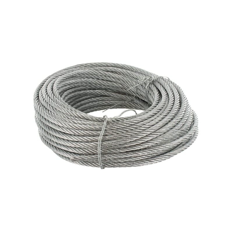 Câble en acier galvanisé 6mm 30m UNIVERSEL WR06030L