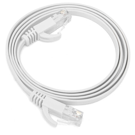 Cble Ethernet CAT6 Gigabit, 8 curs, paire torsadée, cavalier réseau, fil de cuivre plat, fournitures, 1 mètre