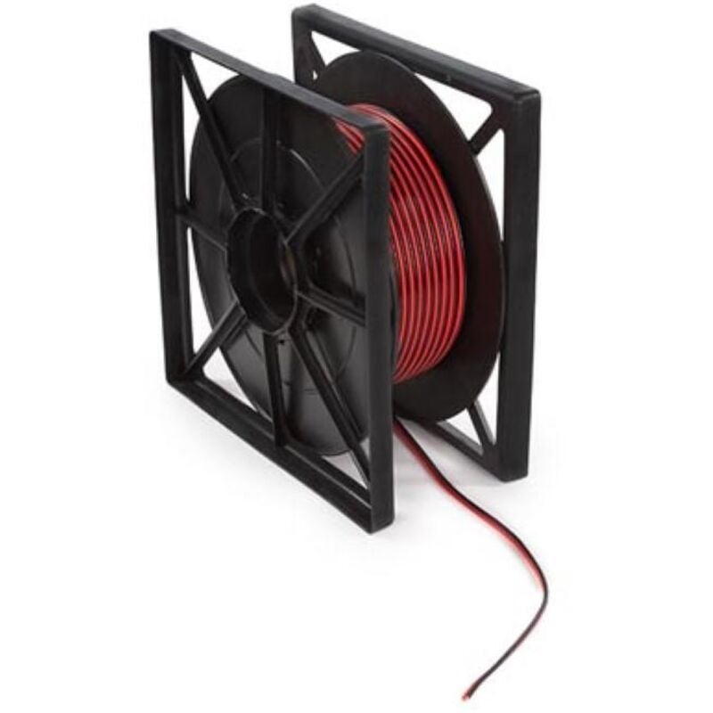Câble haut-parleur cca - rouge/noir - 2 x 1.50 mm² - rouleau 100 m