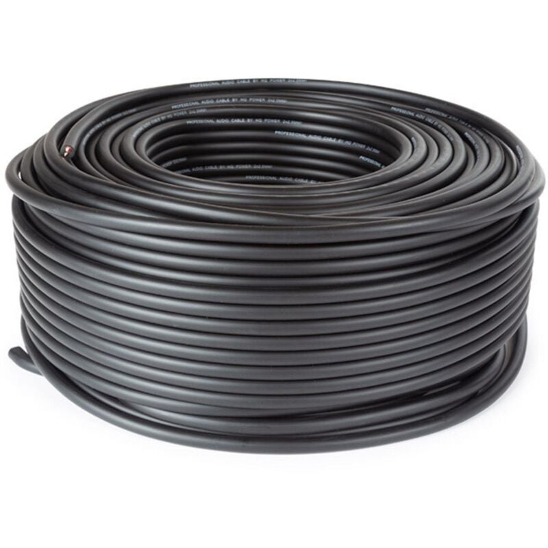 Câble haut-parleur - noir - 2 x 2.50 mm² - 100 m