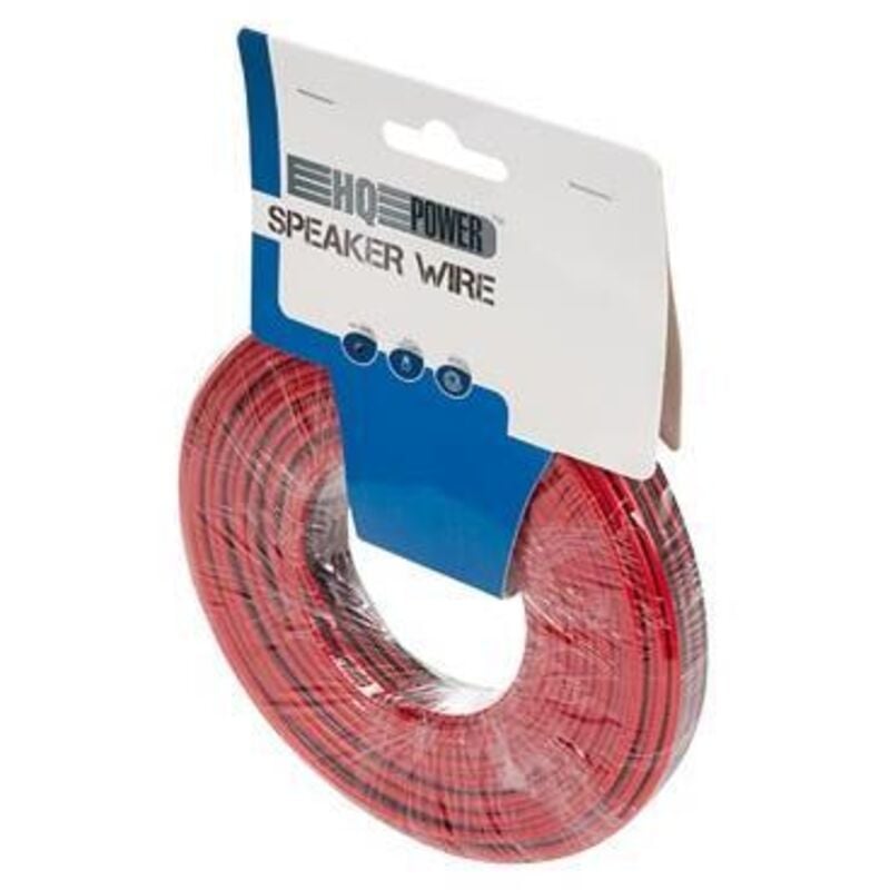 Câble haut-parleur - rouge/noir - 2 x 1.50 mm² - 25 m