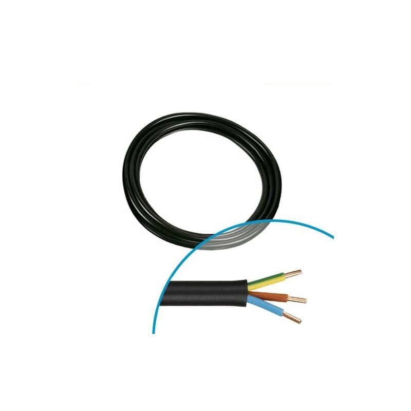 Nexans - câble électrique R02V 3G2.5² b/m/vj couronne de 10M 10058803