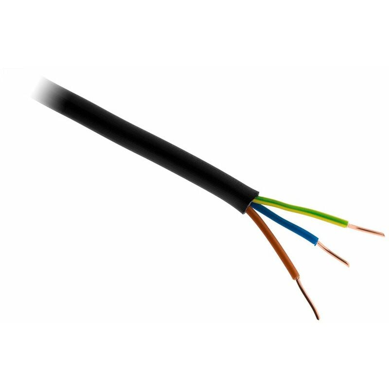 Zenitech - Câble d'alimentation électrique U-1000 R2V 3G6mm² noir - 100m